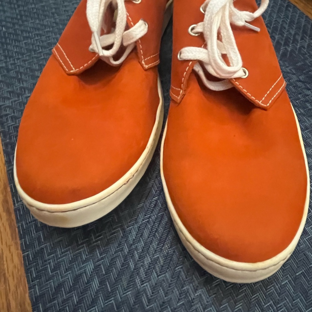 Laurent Effel Men's Orange Suede Casual Shoes - Picture 3 of 6